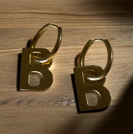 Luxury Letter “B” Drop Earrings