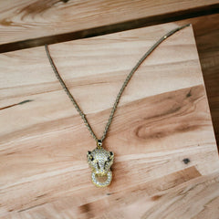 Luxury Diamond Panther Pendant w/ Ring