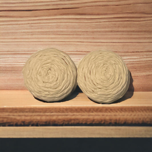 Wicker Button Earrings