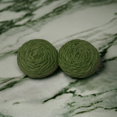 Wicker Button Earrings